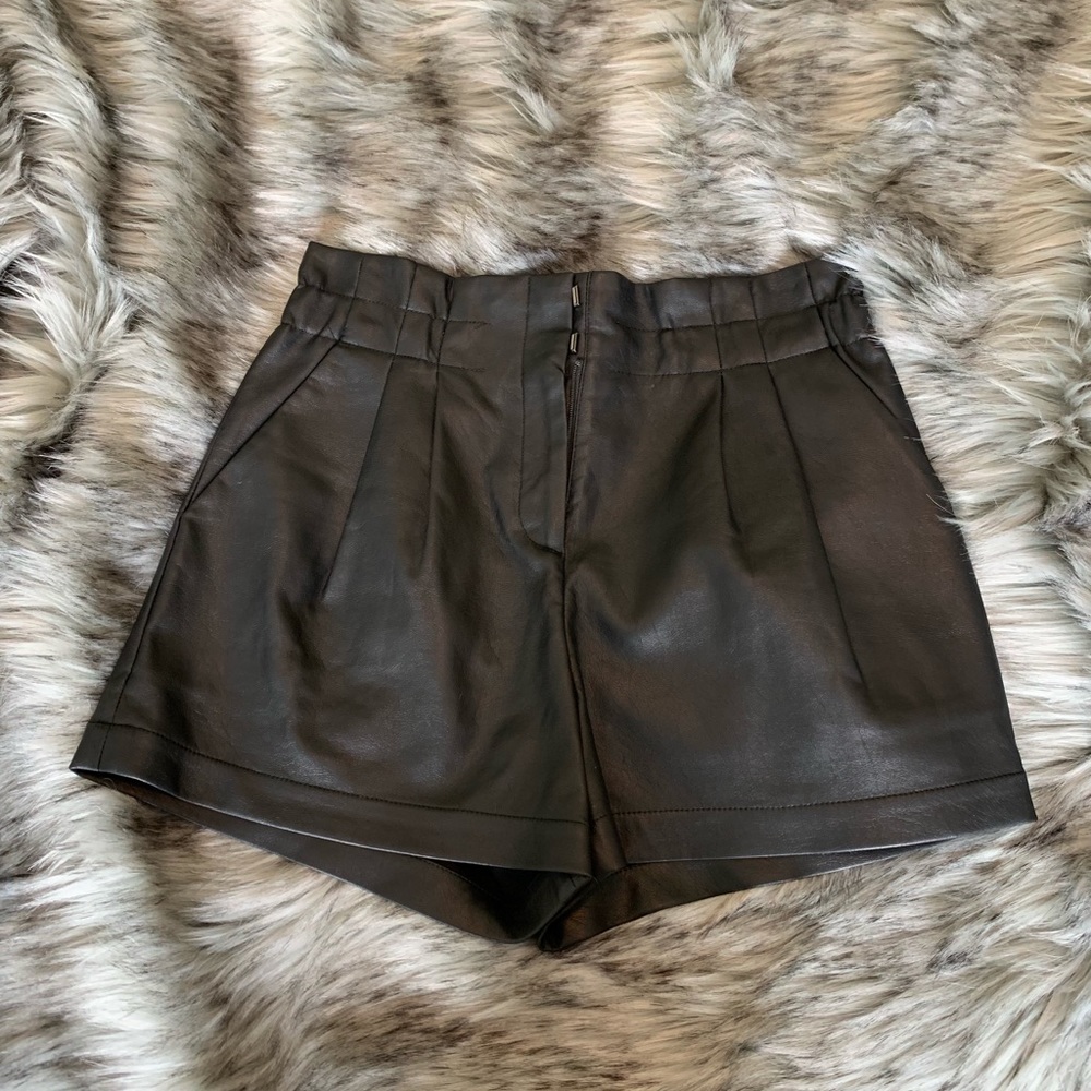 Bcbg maxazria leather shorts - xs